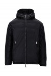 logo-print hooded padded jacket