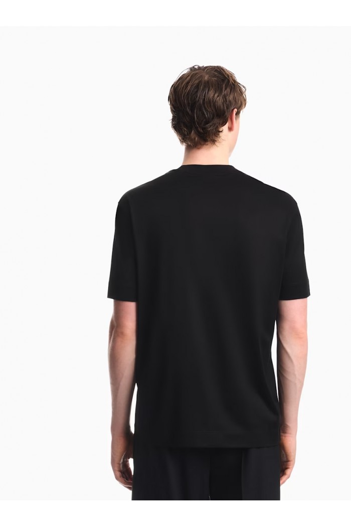 Lyocell blend jersey T-shirt with graffiti eagle logo