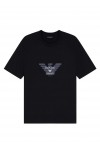 Lyocell blend jersey T-shirt with graffiti eagle logo