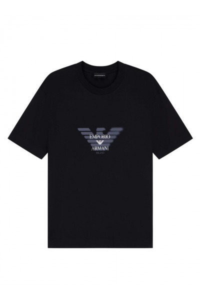 Lyocell blend jersey T-shirt with graffiti eagle logo