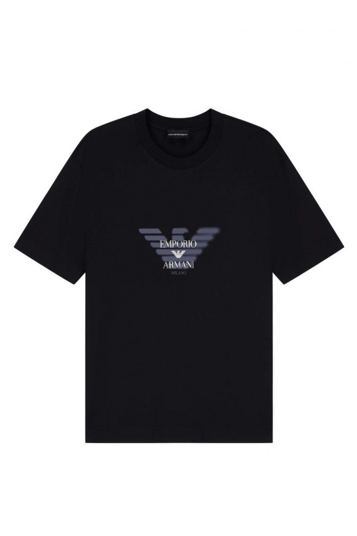 Lyocell blend jersey T-shirt with graffiti eagle logo