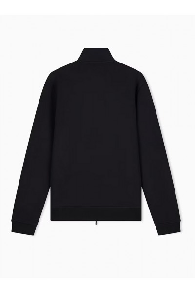 Full-zip sweatshirt in modal jersey with logo plaque