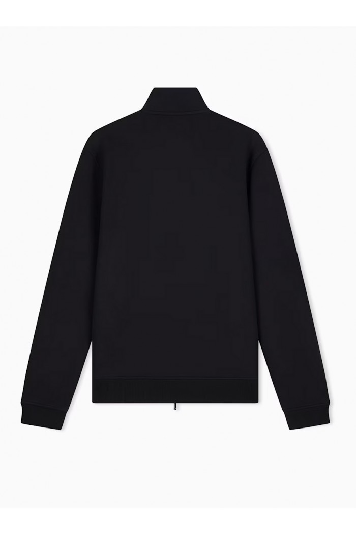 Full-zip sweatshirt in modal jersey with logo plaque Full-zip sweatshirt in modal jersey with logo plaque