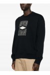 logo-embroidered zip-slit sweater