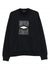 logo-embroidered zip-slit sweater