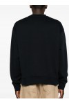 logo-embroidered zip-slit sweater