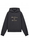 French terry jersey hoodie with soft touch logo embroidery