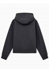 French terry jersey hoodie with soft touch logo embroidery