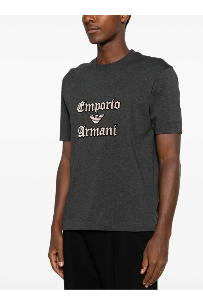 Heavy jersey T-shirt with soft embossed logo