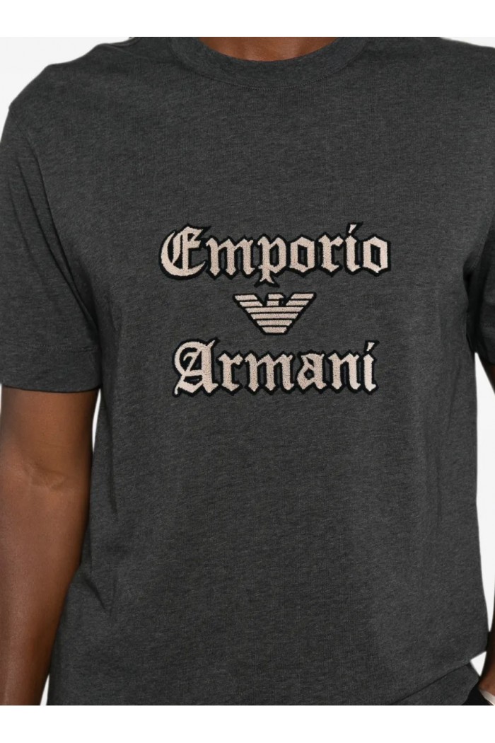 Heavy jersey T-shirt with soft embossed logo