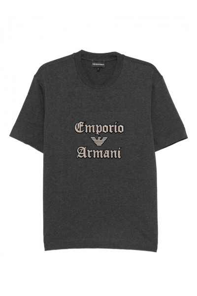 Heavy jersey T-shirt with soft embossed logo