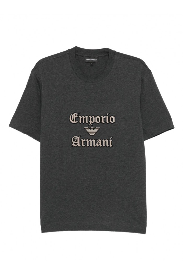 Heavy jersey T-shirt with soft embossed logo