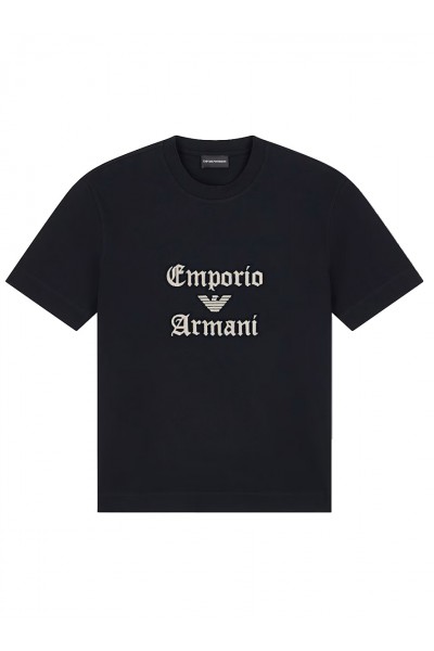 Heavy jersey T-shirt with soft embossed logo