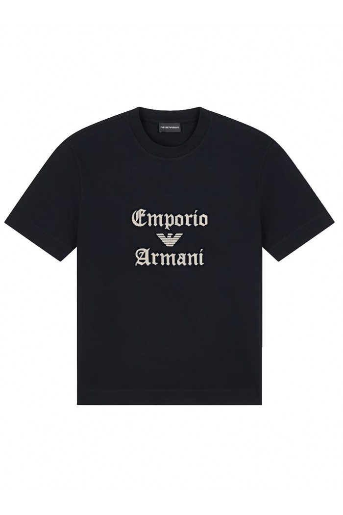 Heavy jersey T-shirt with soft embossed logo