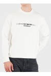Double jersey sweatshirt with contrasting logo