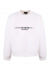 Double jersey sweatshirt with contrasting logo