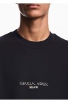 Double jersey sweatshirt with contrasting logo