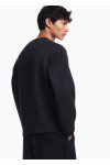 Double jersey sweatshirt with contrasting logo