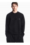 Double jersey sweatshirt with contrasting logo
