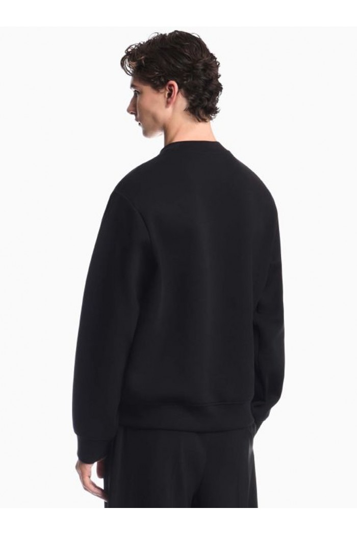 Double jersey sweatshirt with contrasting logo