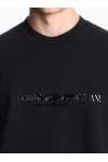 Double jersey sweatshirt with contrasting logo