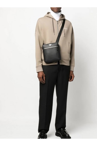 Regenerated shoulder bag Essential in saffiano leather
