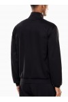 Technical fabric zip-up sweatshirt