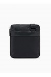 recycled-nylon flat shoulder bag
