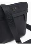 recycled-nylon flat shoulder bag