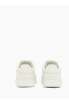 Leather sneakers with eagle plate