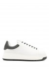Leather sneakers with rubber back knurled sole Leather sneakers with rubber back knurled sole