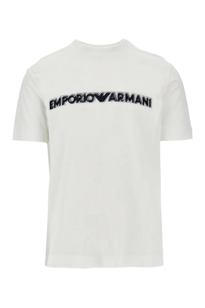 Lyocell blend jersey T-shirt with soft-touch embossed logo Lyocell blend jersey T-shirt with soft-touch embossed logo