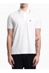 Slim-fit stretch piqué polo shirt with micro eagle Slim-fit stretch piqué polo shirt with micro eagle