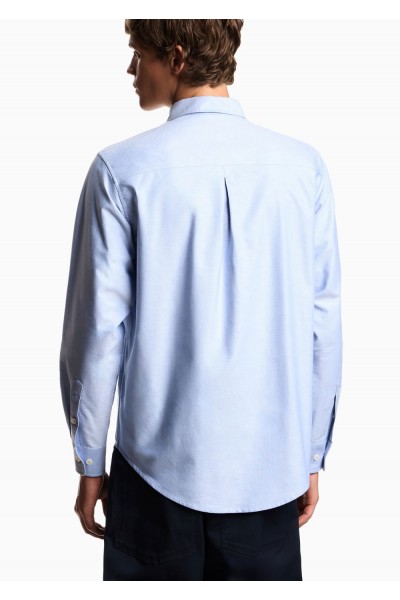 Eagle Club cotton Oxford shirt with embroidery