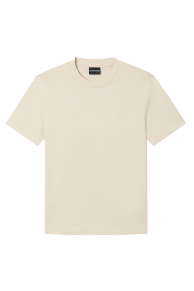 Slim fit T-shirt in heavy jersey with domed eagle