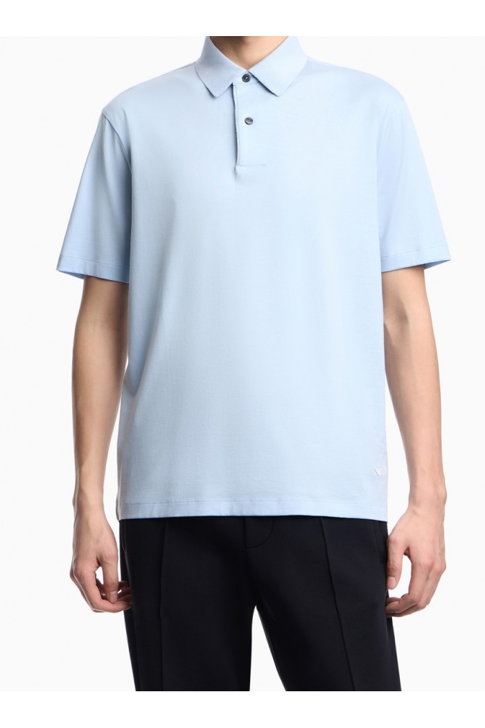 Loose-fit lightweight jersey polo shirt Loose-fit lightweight jersey polo shirt