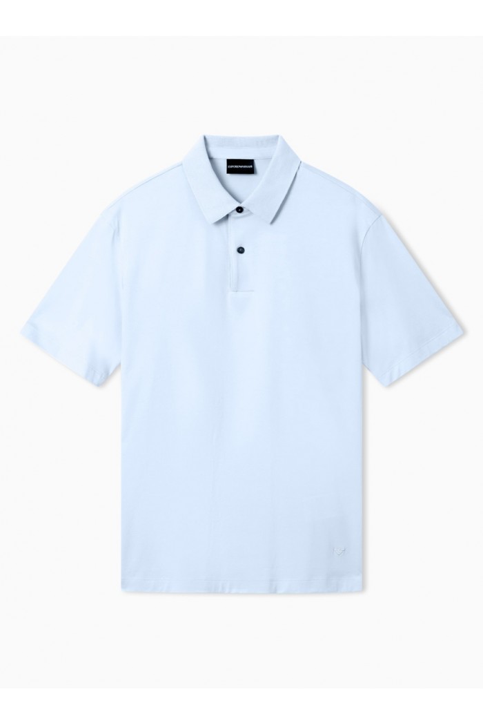 Loose-fit lightweight jersey polo shirt Loose-fit lightweight jersey polo shirt