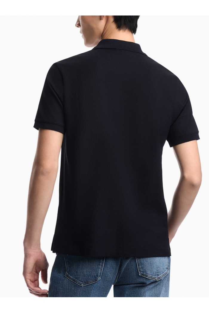 Slim-fit piqué polo shirt