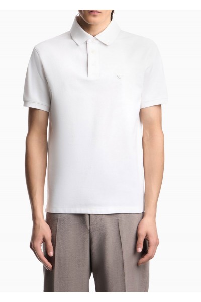 Regular fit piqué polo shirt