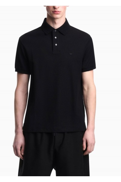 Regular fit piqué polo shirt