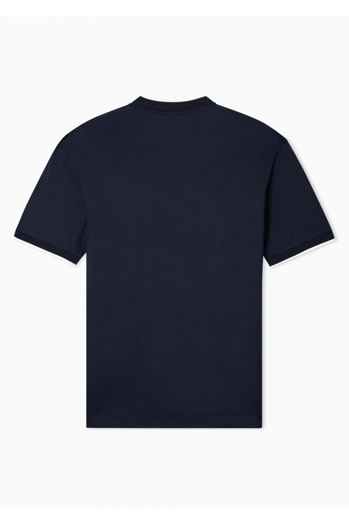 Slim-fit T-shirt in a Lyocell-blend jersey featuring a gradient eagle embroidery Slim-fit T-shirt in a Lyocell-blend jersey featuring a gradient eagle embroidery