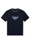 Slim-fit T-shirt in a Lyocell-blend jersey featuring a gradient eagle embroidery Slim-fit T-shirt in a Lyocell-blend jersey featuring a gradient eagle embroidery