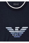Slim-fit T-shirt in a Lyocell-blend jersey featuring a gradient eagle embroidery Slim-fit T-shirt in a Lyocell-blend jersey featuring a gradient eagle embroidery