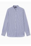 Travel Essential striped button-down shirt