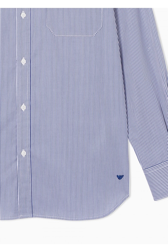 Travel Essential striped button-down shirt