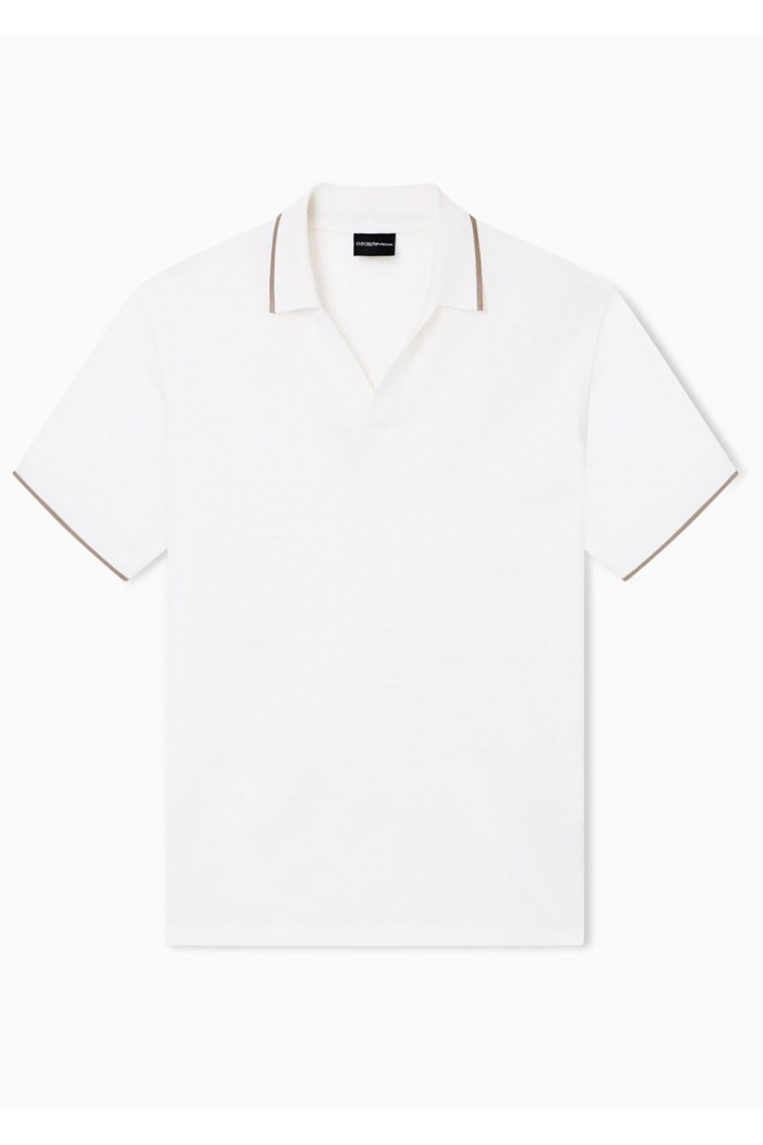 V-neck piqué polo shirt V-neck piqué polo shirt