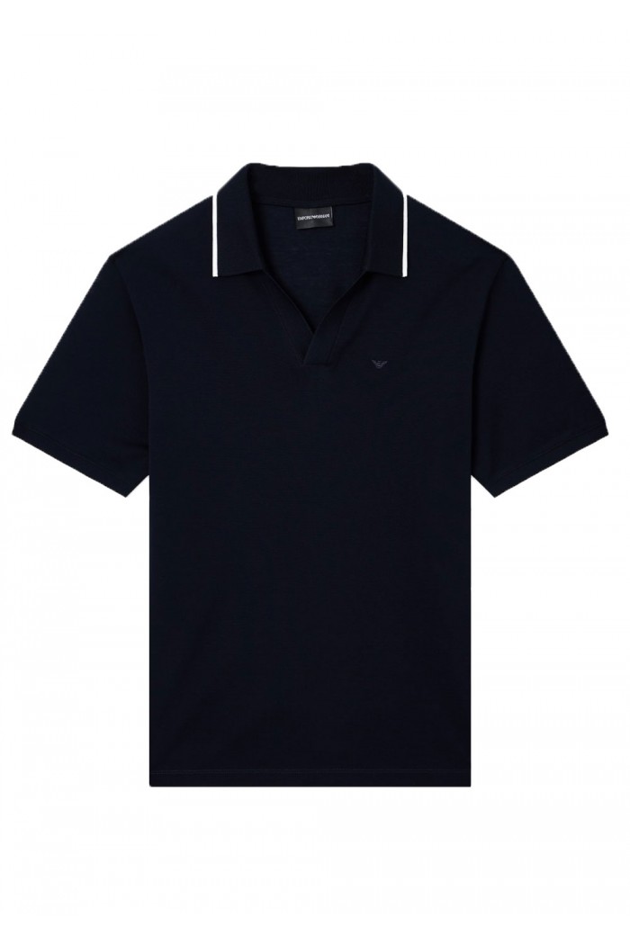 V-neck piqué polo shirt V-neck piqué polo shirt