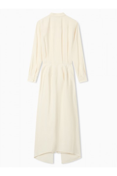 Two-piece-effect technical rayon dress