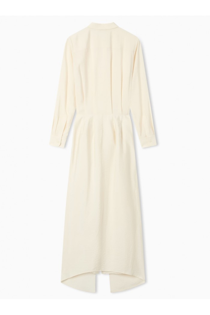 Two-piece-effect technical rayon dress