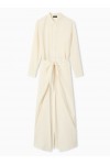 Two-piece-effect technical rayon dress